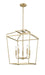 Millennium - 19005-VB - Five Light Pendant - Nellita - Vintage Brass