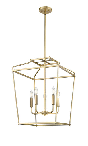 Nellita Five Light Pendant Vintage Brass
