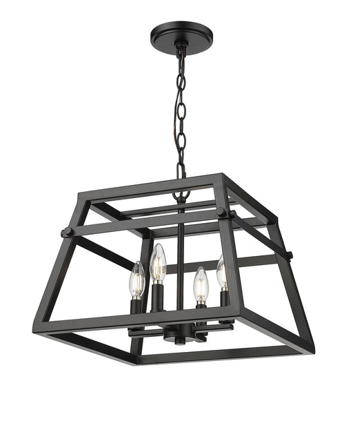 Millennium - 19304-MB - Four Light Pendant - Tellsa - Matte Black