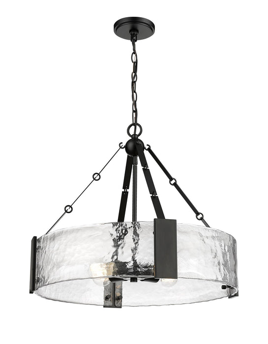 Millennium - 19404-MB - Four Light Pendant - Rezi - Matte Black