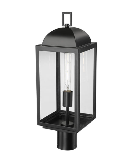 Beaufort One Light Outdoor Post Lantern Powder Coated Black