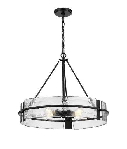 Rezi Four Light Pendant Matte Black