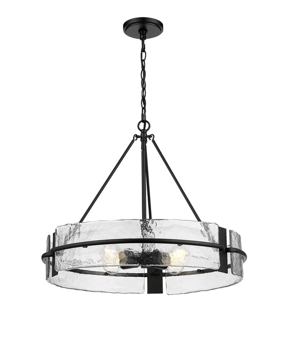 Millennium - 19504-MB - Four Light Pendant - Rezi - Matte Black