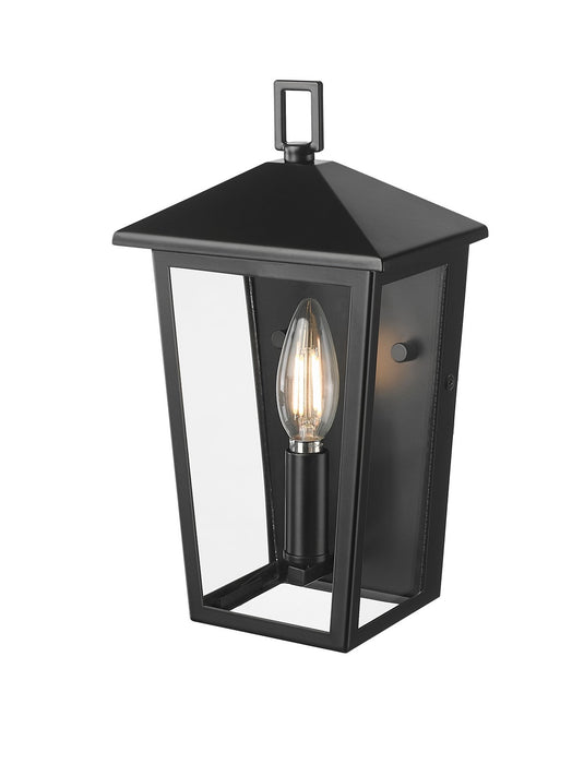 Millennium - 198001-PBK - One Light Outdoor Wall Sconce - Munger - Powder Coated Black