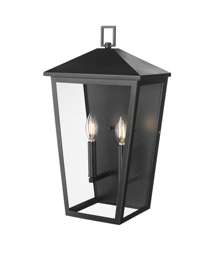 Munger Two Light Outdoor Wall Sconce Powder Coated Black