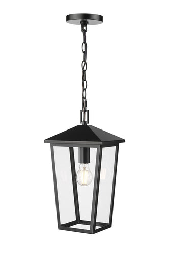 Munger One Light Outdoor Hanging Lantern Powder Coated Black