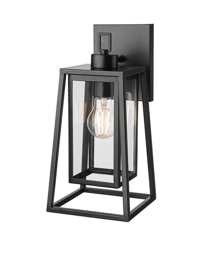 Denzell One Light Outdoor Wall Sconce Powder Coated Black