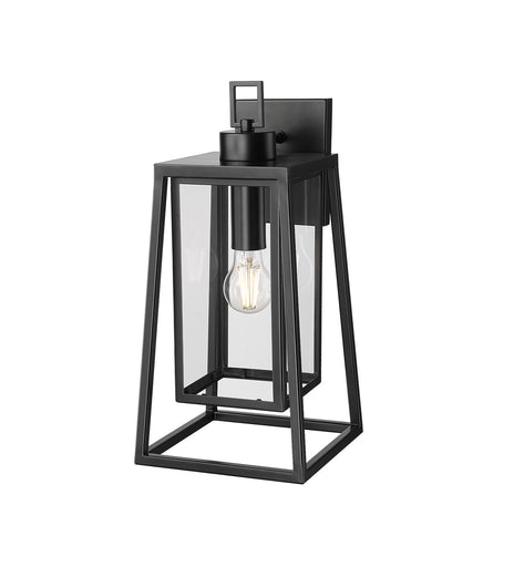 Denzell One Light Outdoor Wall Sconce Powder Coated Black