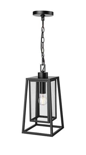 Denzell One Light Outdoor Hanging Lantern Powder Coated Black
