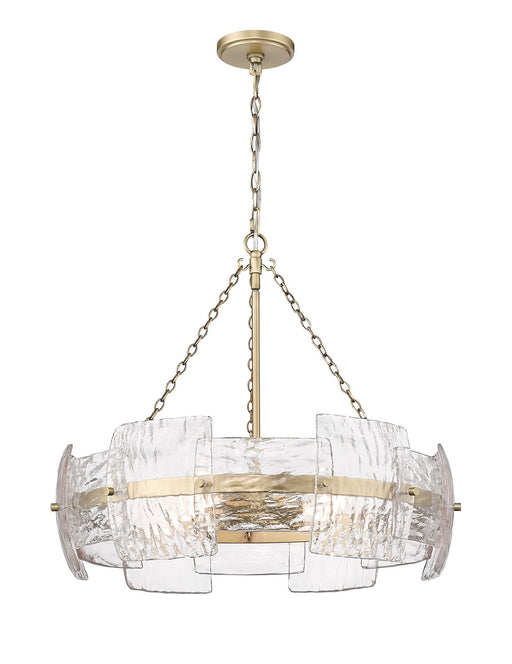 Millennium - 199904-VB - Four Light Pendant - Sinclara - Vintage Brass