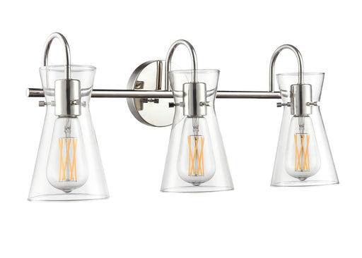 Camellia Three Light Vanity Polished Nickel
