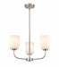 Millennium - 214003-BN - Three Light Chandelier - Laphia - Brushed Nickel