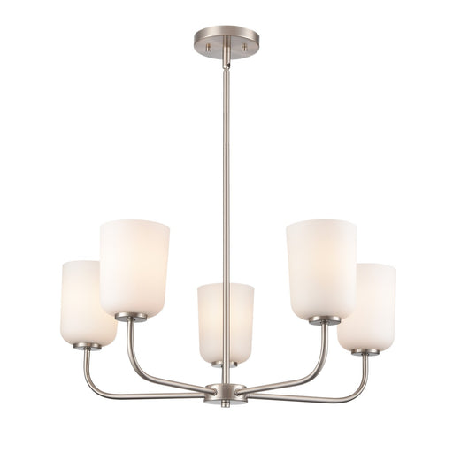Laphia Five Light Chandelier Brushed Nickel