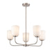 Millennium - 214005-BN - Five Light Chandelier - Laphia - Brushed Nickel