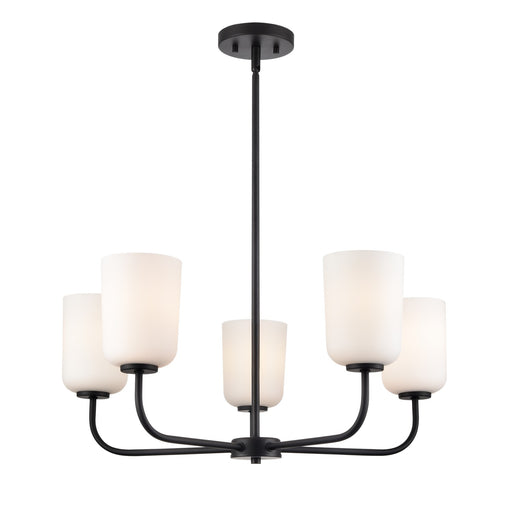 Laphia Five Light Chandelier Matte Black
