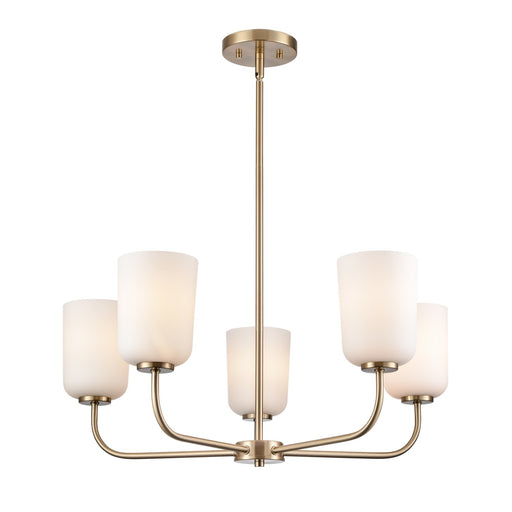 Laphia Five Light Chandelier Modern Gold