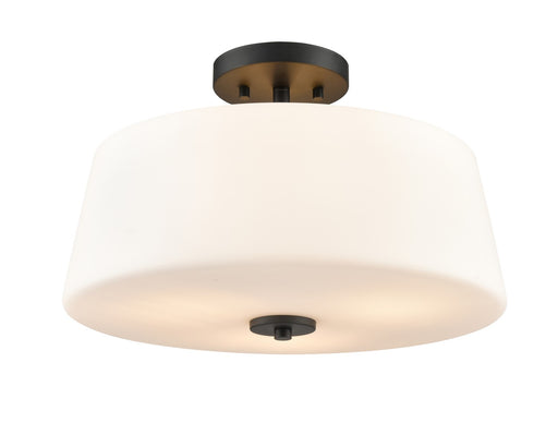 Millennium - 214103-MB - Three Light Semi-Flush Mount - Laphia - Matte Black