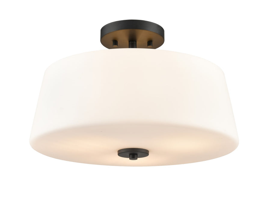 Millennium - 214103-MB - Three Light Semi-Flush Mount - Laphia - Matte Black