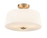 Millennium - 214103-MG - Three Light Semi-Flush Mount - Laphia - Modern Gold