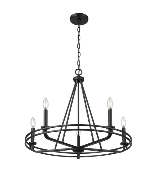 Millennium - 21605-MB - Five Light Chandelier - Jody - Matte Black