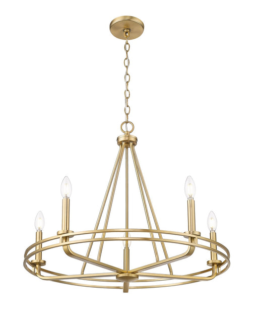 Millennium - 21605-VB - Five Light Chandelier - Jody - Vintage Brass