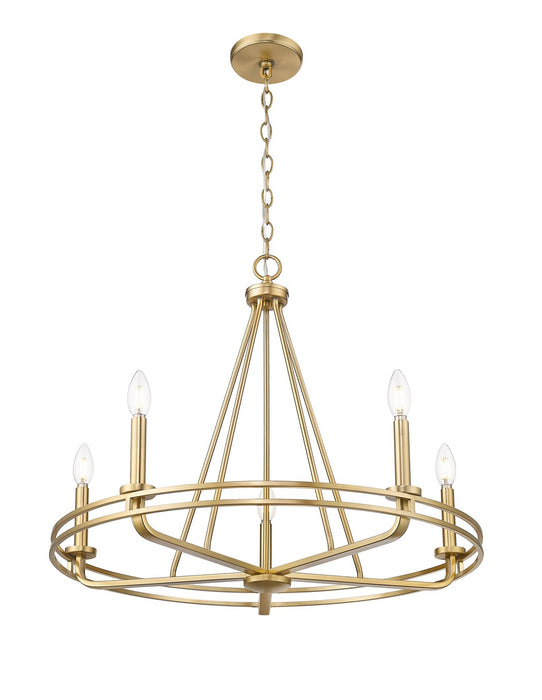 Millennium - 21605-VB - Five Light Chandelier - Jody - Vintage Brass