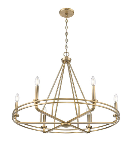 Jody Six Light Chandelier Vintage Brass