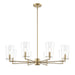 Millennium - 217008-VB - Eight Light Chandelier - Maccan - Vintage Brass