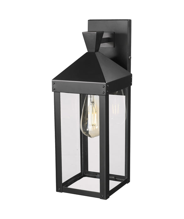 Millennium - 22911-PBK - One Light Outdoor Wall Sconce - Yates - Painted Black
