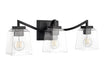 Millennium - 24003-MB - Three Light Vanity - Avenna - Matte Black
