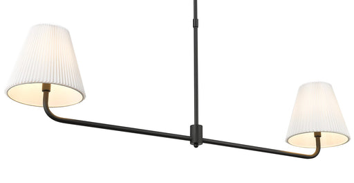 Ami Two Light Island Chandelier Matte Black