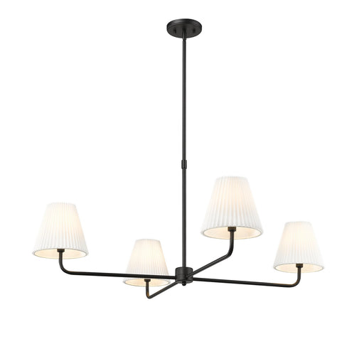 Ami Four Light Chandelier Matte Black