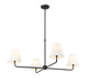 Millennium - 25104-MB - Four Light Chandelier - Ami - Matte Black