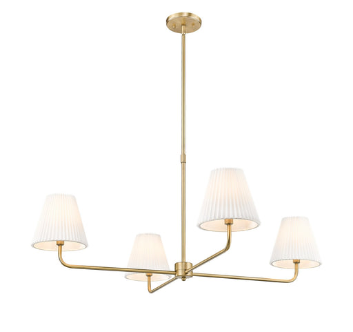Ami Four Light Chandelier Vintage Brass