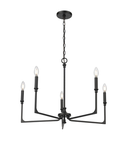 Azara Five Light Chandelier Matte Black