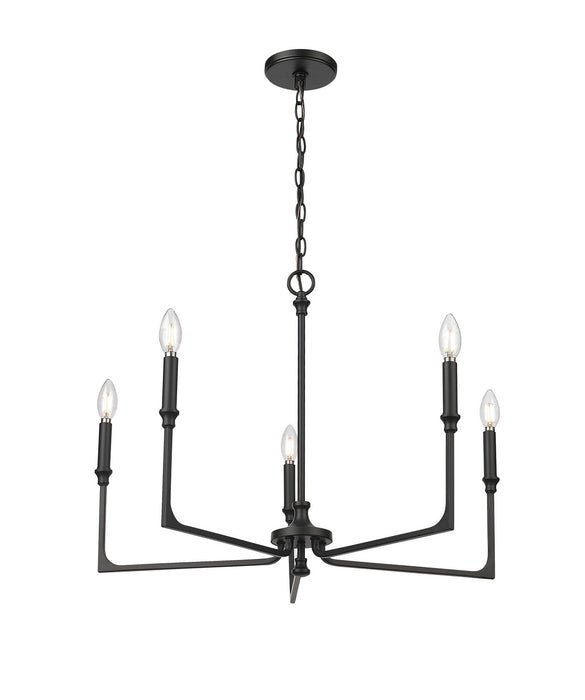 Millennium - 25305-MB - Five Light Chandelier - Azara - Matte Black