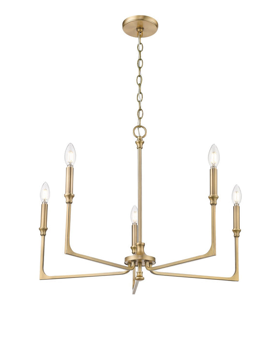 Millennium - 25305-VB - Five Light Chandelier - Azara - Vintage Brass