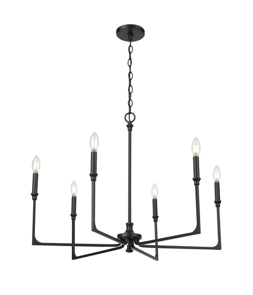Millennium - 25306-MB - Six Light Chandelier - Azara - Matte Black