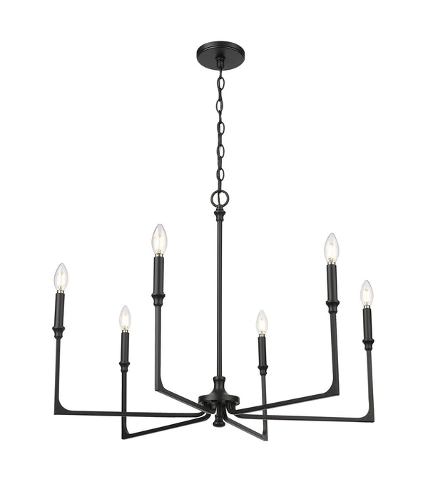 Millennium - 25306-MB - Six Light Chandelier - Azara - Matte Black