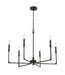 Millennium - 25306-MB - Six Light Chandelier - Azara - Matte Black