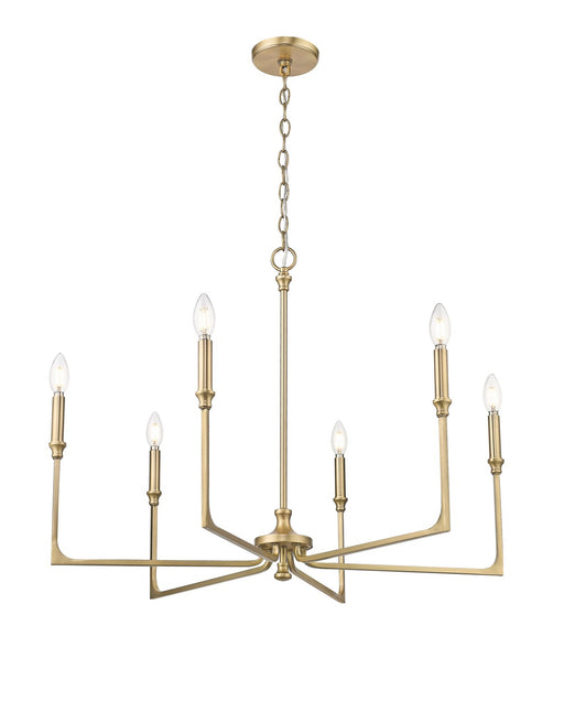 Millennium - 25306-VB - Six Light Chandelier - Azara - Vintage Brass