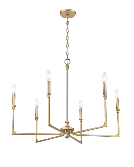 Millennium - 25306-VB - Six Light Chandelier - Azara - Vintage Brass