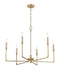 Millennium - 25306-VB - Six Light Chandelier - Azara - Vintage Brass