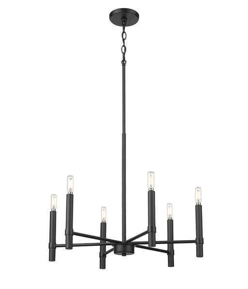 Millennium - 25606-MB - Six Light Chandelier - Skyva - Matte Black