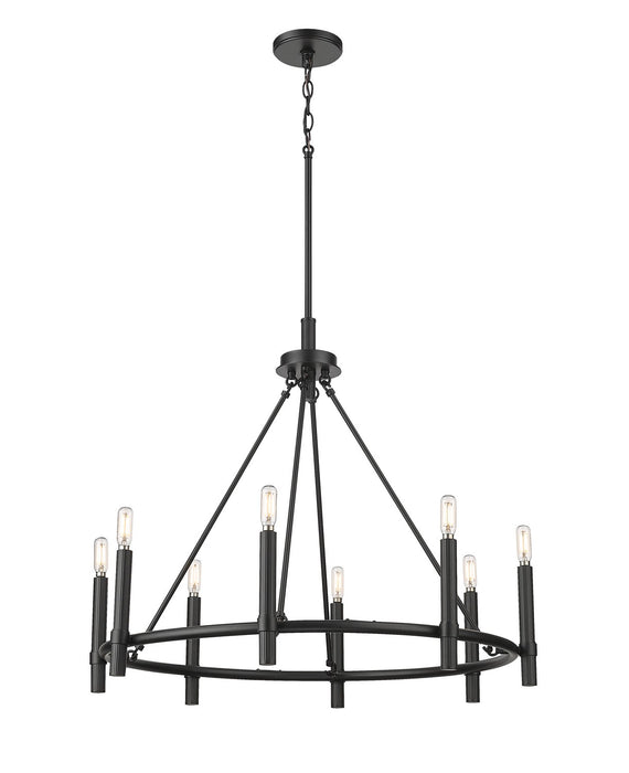 Millennium - 25608-MB - Eight Light Chandelier - Skyva - Matte Black