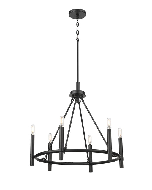 Millennium - 25656-MB - Six Light Chandelier - Skyva - Matte Black