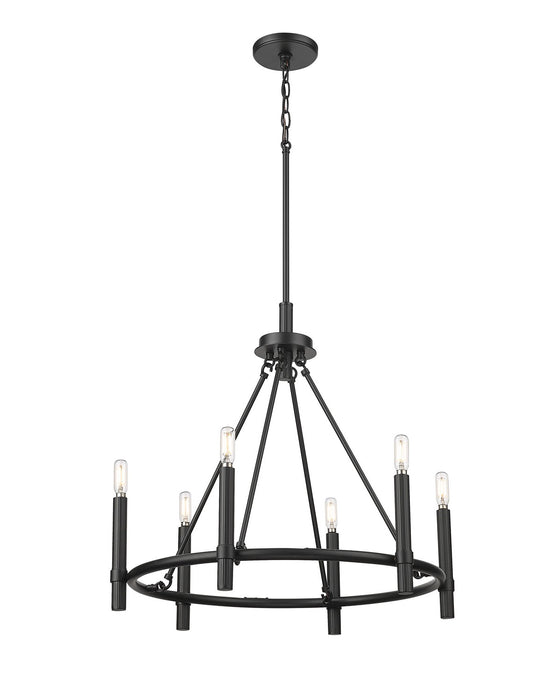 Millennium - 25656-MB - Six Light Chandelier - Skyva - Matte Black