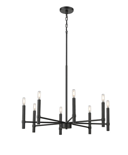 Skyva Eight Light Chandelier Matte Black