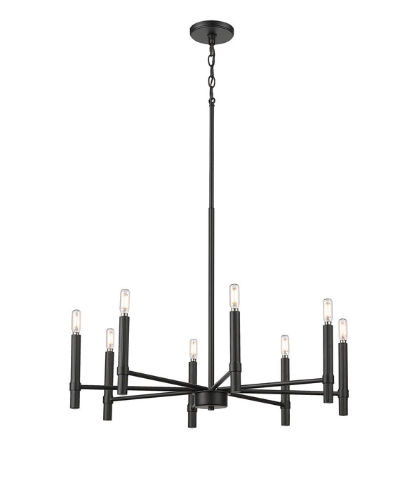 Millennium - 25708-MB - Eight Light Chandelier - Skyva - Matte Black