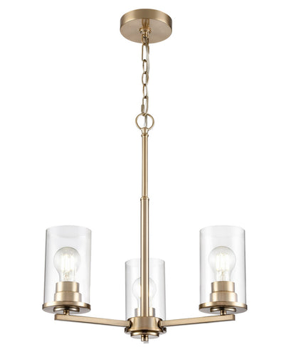 Verlana Three Light Chandelier Modern Gold